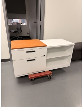 Nulook - Crédence UF avec Coussin et Bibliothèque Ouverte